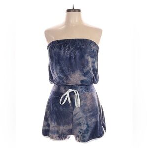 J for Justify Navy Tie-Dye Strapless Jumpsuit